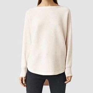 ALLSAINTS • esia merino wool sweater almond pink